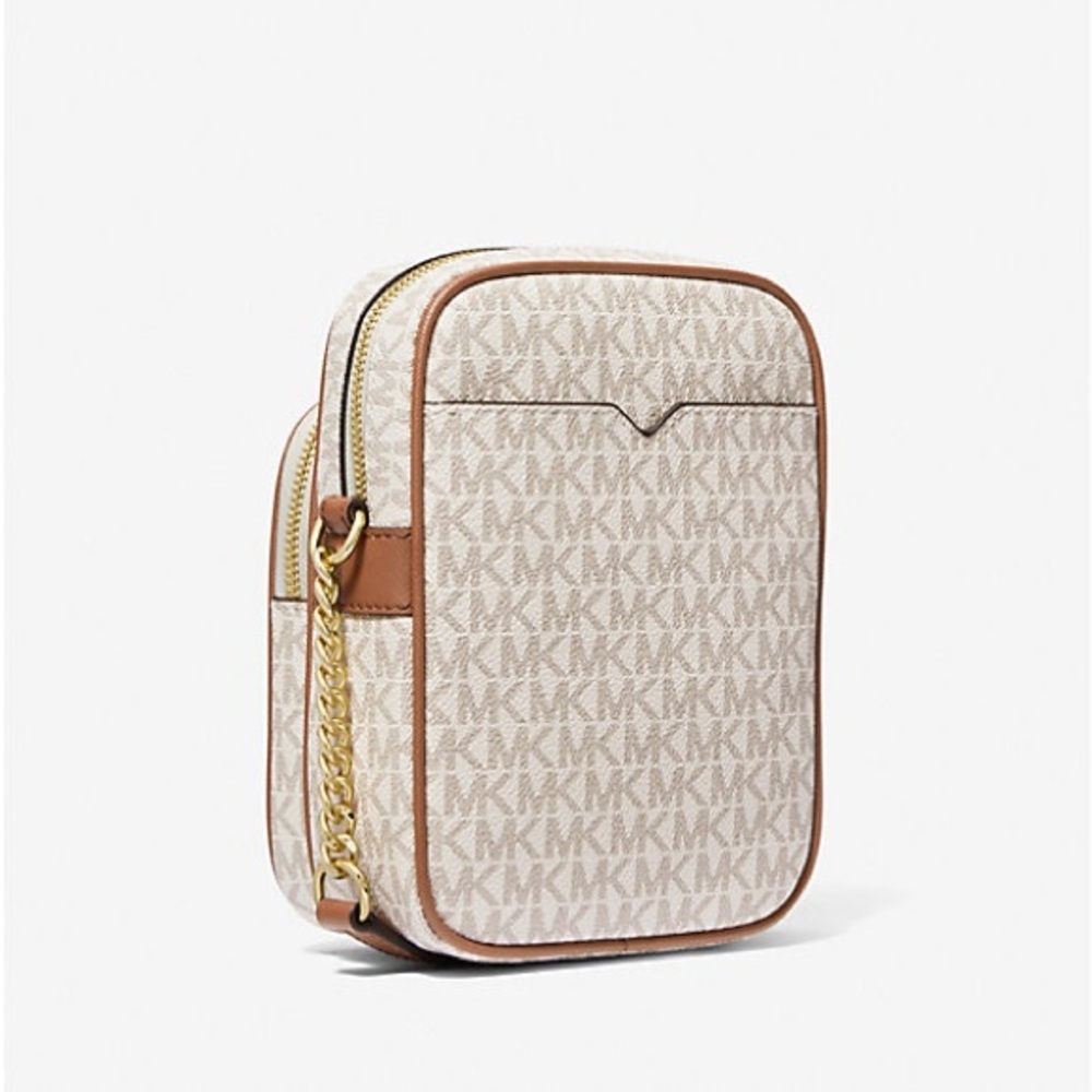 MICHAEL KORS Jet Set Travel Medium Logo Crossbody Bag - Vanilla NWT - Picture 3 of 7